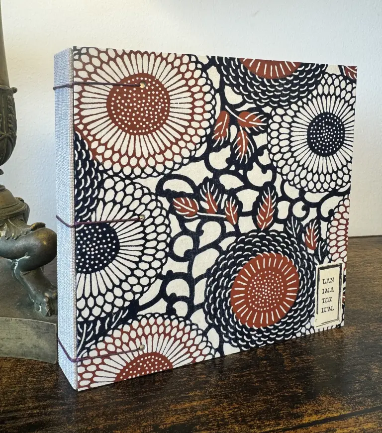 carnet aquarelle carré grosses fleurs